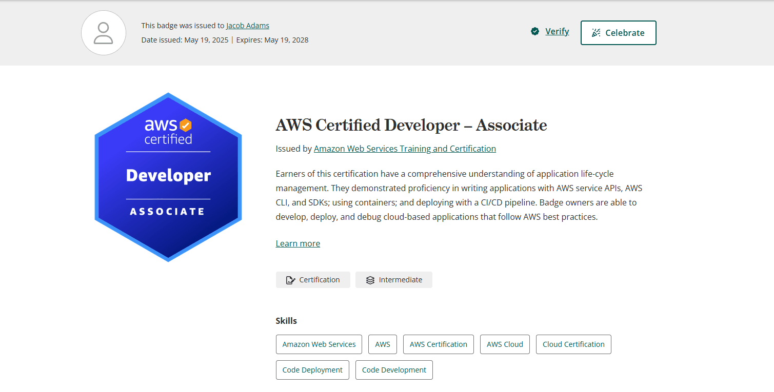 AWS Certified Developer - Associate