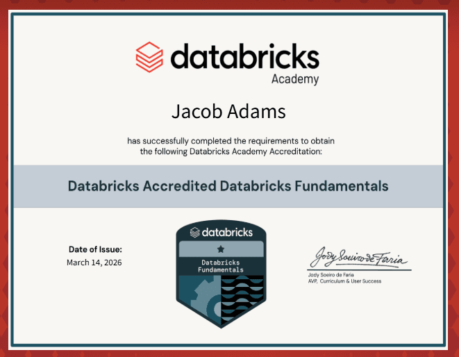 Databricks Accredited Databricks Fundamentals