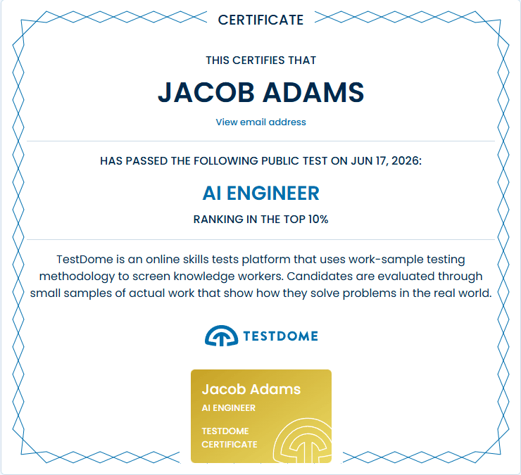 AI Engineer Certificate
