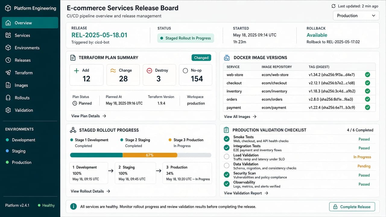 Retail commerce microservices and GKE operations dashboard - view 3
